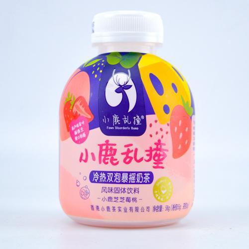 小鹿乱撞冰热双泡爆摇奶茶-芝芝莓桃 58g